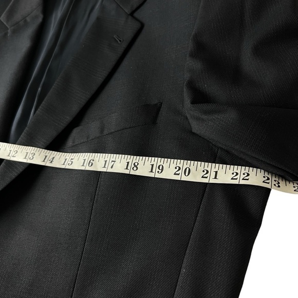 Joseph Abboud Windowpane Suit Blazer Men's Jacket 100% WOOL 2 Button SZ 42R W36 - Picture 8 of 12